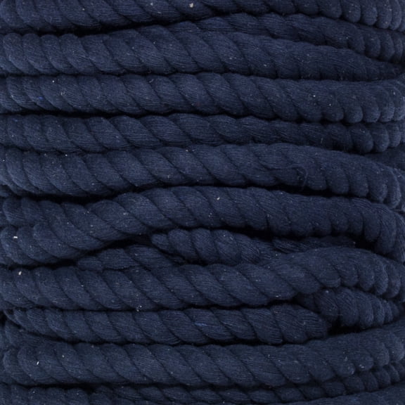 Super Soft 3 Strand Twisted Cotton Rope - Multiple Colors to Choose from in Various Diameters and Lengths