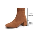 thumbnail image 5 of OKBOP Women's Platform Boots Round Toe Zip-Up Stability Foam Cushioning Brown Stylish Women's Boots Sizes 36, 5 of 5