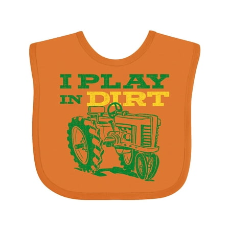 

Inktastic Play in Dirt Tractor Gift Baby Boy or Baby Girl Bib