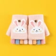 thumbnail image 3 of Karoyedx Girls Mittens Cute Bunny Knit Gloves Winter Stretchy Knit Gloves for Boys Girls Perfect for Fall or Winter Yellow Size,One Size, 3 of 3