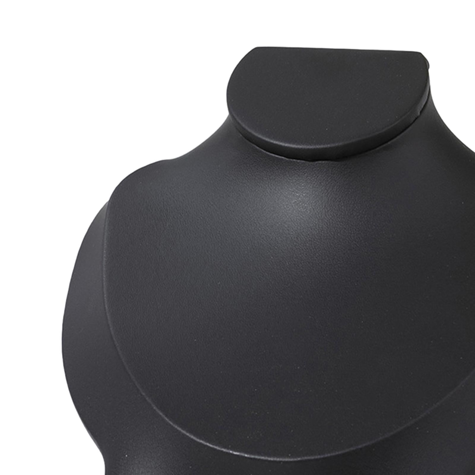 Milageto Jewelry Bust Wood Display Necklace Mannequin for Retail Stores Women Bedroom Black