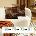 thumbnail image 6 of PEIBang Cute Cat Throw Pillow Covers 18x18 in,Couch Cushion Cases for Sofa Bed Living Room Home Decor, 6 of 6