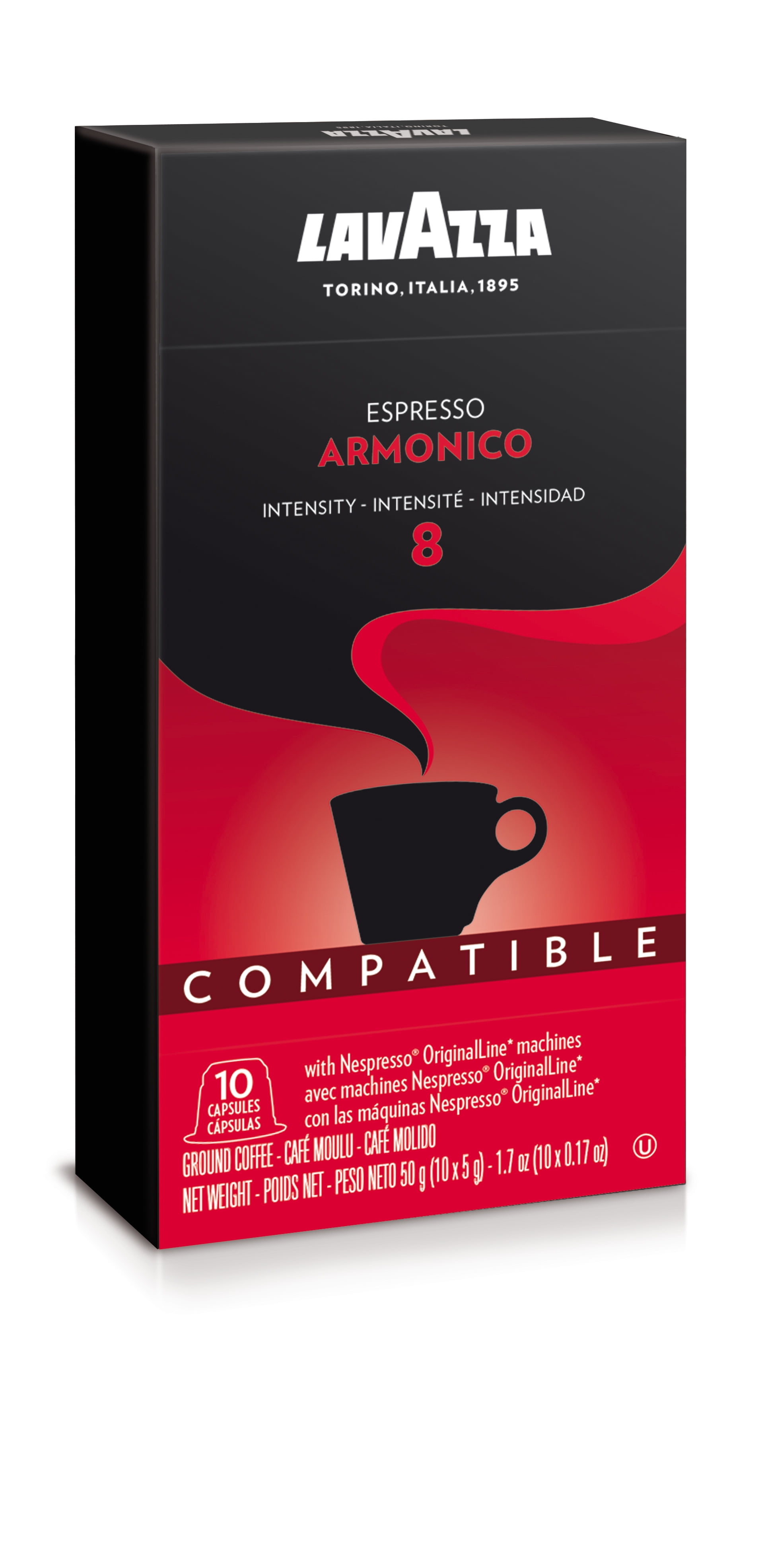 Lavazza Nespresso Compatible Capsules, Armonico, Espresso Dark Roast Coffee  (Pack of 60)