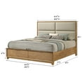 thumbnail image 6 of 3pc Queen Size Platform Storage Bed Nightstand Solid Set Wood Furniture, 6 of 6