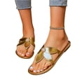 thumbnail image 3 of Willtoo Flat Sandals for Women Pearl Slides Flower Flip Flops Round Toe Comfortable Beach Dressy Shoes, 3 of 6