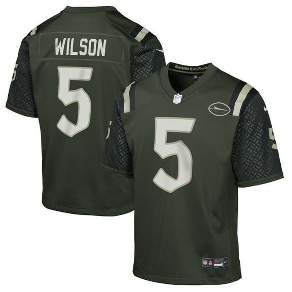 Youth Nike Garrett Wilson Gotham Green New York Jets 2025 Rivalries Collection Game Jersey
