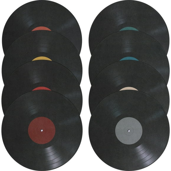 pegatinas de pared de vinilo decorativas con diseño de discos de vinilo, adornos artísticos para pared.