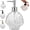 Silver, variant on Beach Seashell Shaped Soap Dispenser, Glass Hand Soap Dispenser with Pump Refillable for Bathroom Kitchen Vanity Countertop Coastal Ocean Decor(RL)