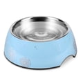 thumbnail image 6 of Stainless Steel Dog Bowl Cat Dish - Anti-Slip Slip Resistant Rubber Base Pet Feeder, Dishwasher Safe & Rust Resistant with Removable Food Water Holder up to 24 Fl Oz (Dandelion), 6 of 7