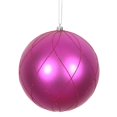 thumbnail image 1 of 4 in. Fuchsia Matt Glitter Swirl Ornament Ball - 4 per Box, 1 of 1