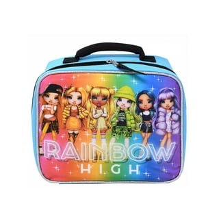 Rainbow Studios High School Backpack and Lunch Set - Bundle with Rainbow High 16 inch Backpack and Lunch Bag Plus Shopkins Stick, Blk