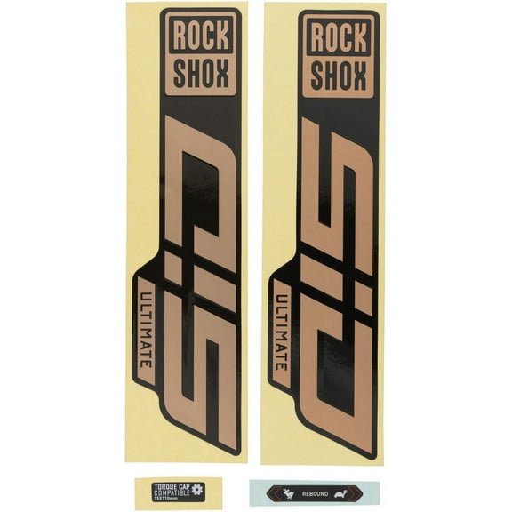 Rockshox Fork Decal Kit - SID Ultimate, 27.5"/29", Matte Copper Foil/High Gloss Black