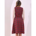 thumbnail image 4 of DARING DIVA Women's Vintage Sleeveless A Line Midi Pinafore Dress XL Red, 4 of 5