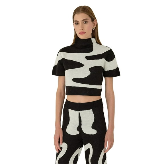 Abstract Knitwear Top