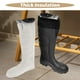 thumbnail image 4 of par de botas de nieve de invierno con forro de piel grueso y aislante para hombre Forros de caña alta para protección contra el frío, ideales para senderismo y actividades al aire libre, talla 40, 4 of 7