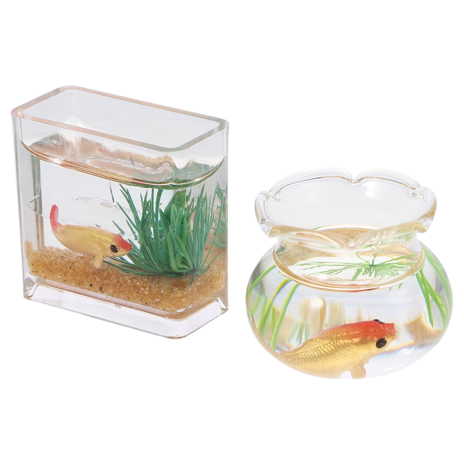 Miniature Aquarium/doll House Aquarium/dollhouse Fish Bowl/mini Fish  Tank/1:12 Scale/modern Doll House 