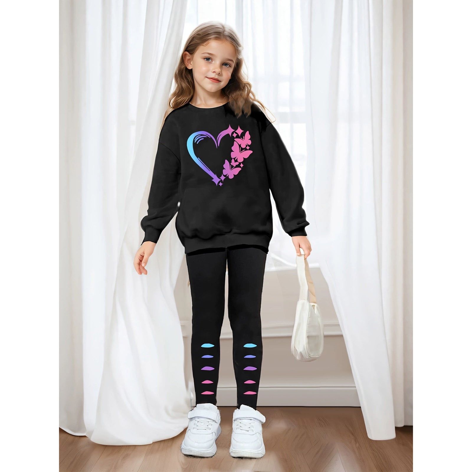 MuXiKeJi Clothes valentine outfit for girls size 8,Toddler Girl Sets Graphic Print Trendy Hoodies Hoody Sweatshirt Drawstring Pants Summer Outfits Set