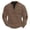 Beige, variant on Men's Long Sleeve Tops Cable Knit Quarter Zip Mock Neck Pullover Sweater Fall Winter Elbow Patches Casual Comfy Knit Tops Brown,M