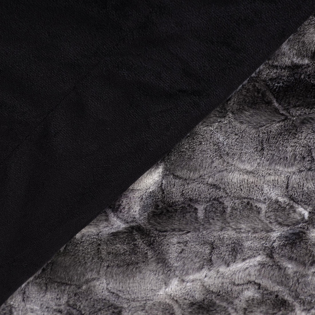 Unique Bargains Soft Fluffy Shaggy Faux Fur Blanket, Throw, Black