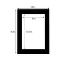 thumbnail image 3 of Black Suede Acid Free 12x16 Picture Frame Mats with White Core Bevel Cut for 8.5x11 Pictures - Fits, 3 of 3