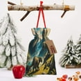 thumbnail image 6 of Fuzoiu Valley River Dinosaur Print Christmas Gift Bag,Burlap Gift Bag with Drawstring Closure & Hang Tag,Perfect for Holidays, Birthdays, and Special Occasions-Small, 6 of 7