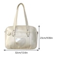 thumbnail image 2 of Bolso escolar Jk para mujer, bolso cruzado de Anime PU de gran capacidad, bolso de viaje elegante, 2 of 9
