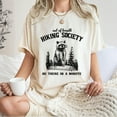 thumbnail image 4 of Out of Breath Hiking Society T-Shirt – Funny Raccoon Hiking Shirt for Nature Lovers, Be There in a Minute Tee, Outdoor Adventure Gift for Walkers, Hikers, Campers, Introverts, 4 of 7