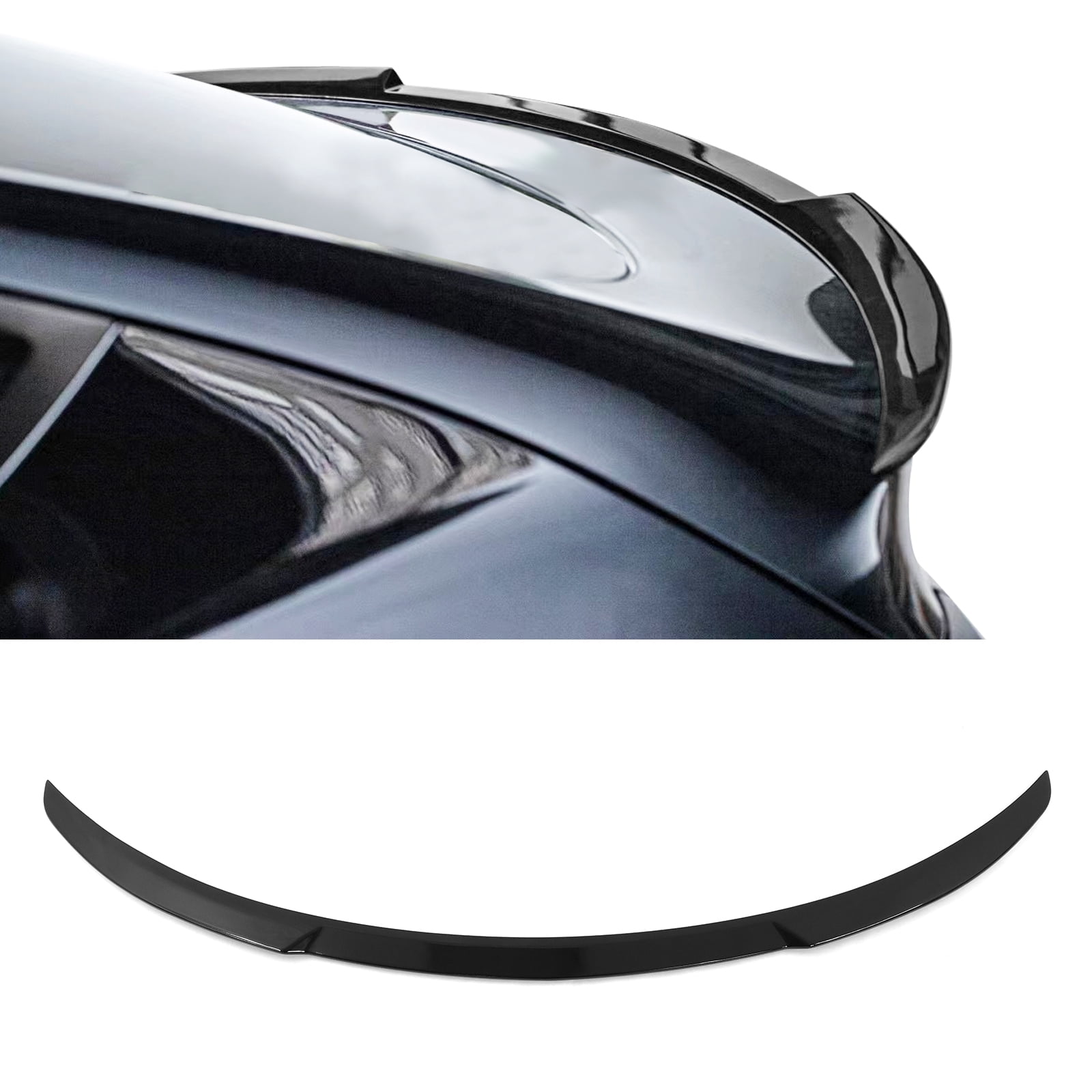 Ikon Motorsports Compatible with 20-24 Tesla Model Y IKON Style ABS Rear Trunk Spoiler Wing - Gloss Black
