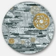 thumbnail image 1 of Designart 'Modern Gold Schedule II' Art Mural Cercle en Métal Glam - Disque de 36, 1 of 5