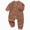 H121-Brown, variant on TOWED22 Baby Boys Girls Bodysuit Jumpsuits with Button Long Sleeve Cotton Rompers Overall,Sky Blue,6-9 M