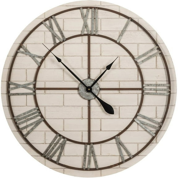 Wall Clock Wood White