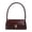 Brown, variant on Women Shoulder Bag, Vintage Underarm Purse, Faux Leather Handbag, Curved Armpit Design, Medium Everyday Bag for Commuting and Dating