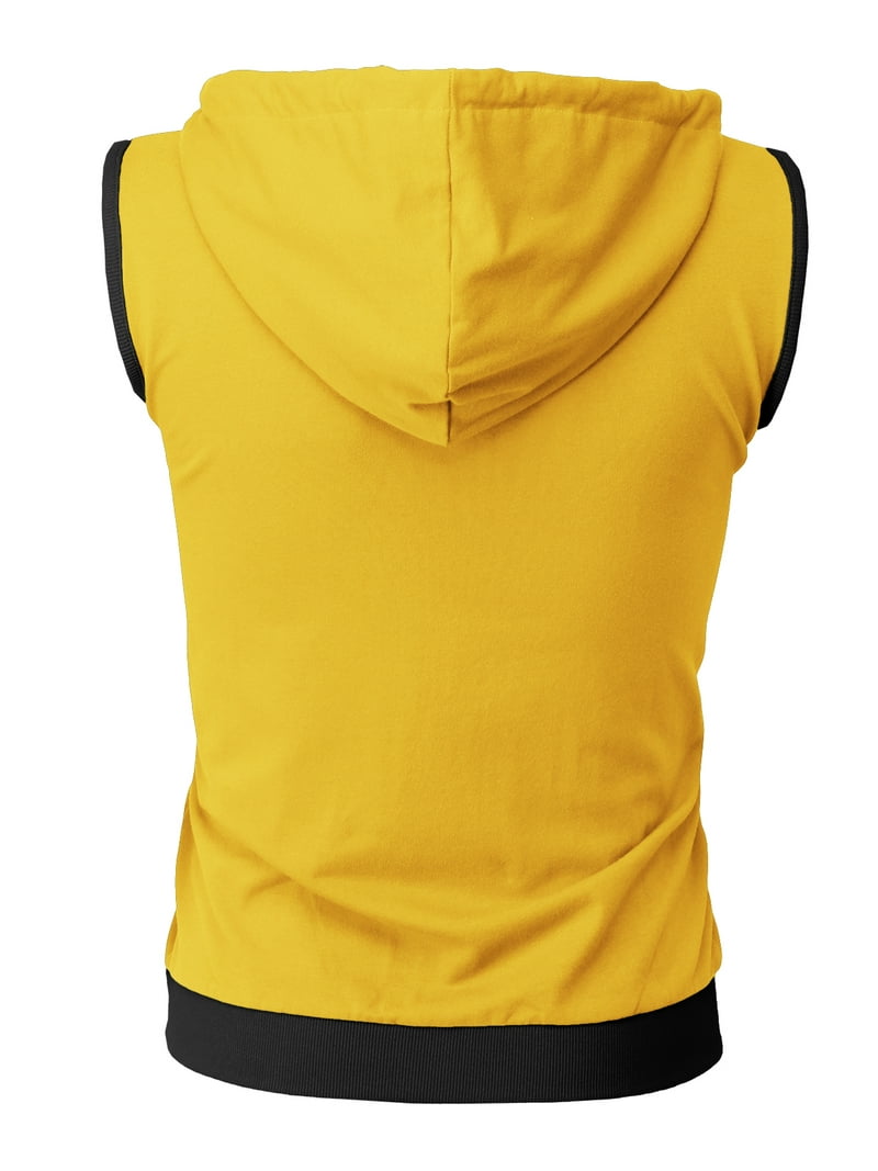 H2H Mens Casual Lightweight Sleeveless Zip-up Vest Tank Hoodies
