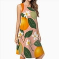 thumbnail image 2 of Fresh Citrus Casual Sleeveless Loose Sundress Dress For Women Summer Dress Daily Woman, 2 of 4
