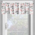 thumbnail image 2 of Ambesonne Flower Valance Pack of 2, Doodle Modern Peony, 54"X18", Charcoal Grey Blush, 2 of 5