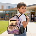 thumbnail image 4 of Jeiento Horse Toddler Preschool Backpack 13.5", Polyester Kids Bookbag with Multiple Pockets, Water Resistant School Bag for Daycare Kindergarten Travel (Unisex), 4 of 7