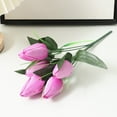 thumbnail image 4 of Simulation Flower 1 Branch Create Vitality Never Fade Beautiful 6 Heads Artificial Tulips DIY Wedding Bride Bouquet, 4 of 5