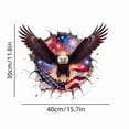 thumbnail image 3 of Patriotic Eagle Wall Decal with Cracked Wall Effect, 3D Illusion Sticker, American Flag and Fireworks Decor for Man Cave Garage Home Office, Independence Day Decoration, 3 of 6