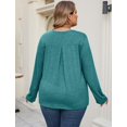 thumbnail image 5 of Blusa tipo túnica Kancystore con cuello en V y manga 3/4, azul claro, XXXL, 5 of 5