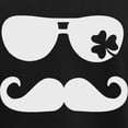 thumbnail image 3 of CafePress - Shamrock Sunglasses Mustache Women's Dark Pajamas - Women's Short Sleeve Print T-Shirt and Pants Dark Cotton Pajama Set, 3 of 7