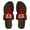 Red, variant on Women's Square-Toe Metallic Decor Slides 2024 New Summer Collection - Fashionable Minimalist Flat Sandals for Indoor/Outdoor Use, Beach Parties & Daily Errands