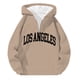 thumbnail image 3 of MHFRRA Sudadera con Capucha y Cremallera de Un Cuarto con Estampado de Letras, Suave y Cómoda, para Uso Informal, Sudadera Deportiva Ligera Caqui, 3 of 3