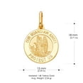 thumbnail image 3 of 14K Yellow Gold Our Guardian Angel Protect Us Charm Pendant with 0.9mm Wheat Chain Necklace - 16", 3 of 4