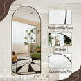 thumbnail image 2 of Anyrose 71" x 30" Arched Full Length Mirror Dressing Mirror Wall Mounted,Black, 2 of 7
