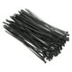 thumbnail image 1 of Uxcell 100Pcs Push Mount Zip Ties 8 Inch Cable Zip Tie Mounts Nylon, Negro, 1 of 6