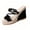 Black, variant on Women's Summer Slippers,Women's Versatile Plus-Size Two-Way Breathable Wedge Shoes Comfortable Summer Slippers for Summer Season, Daily Wear