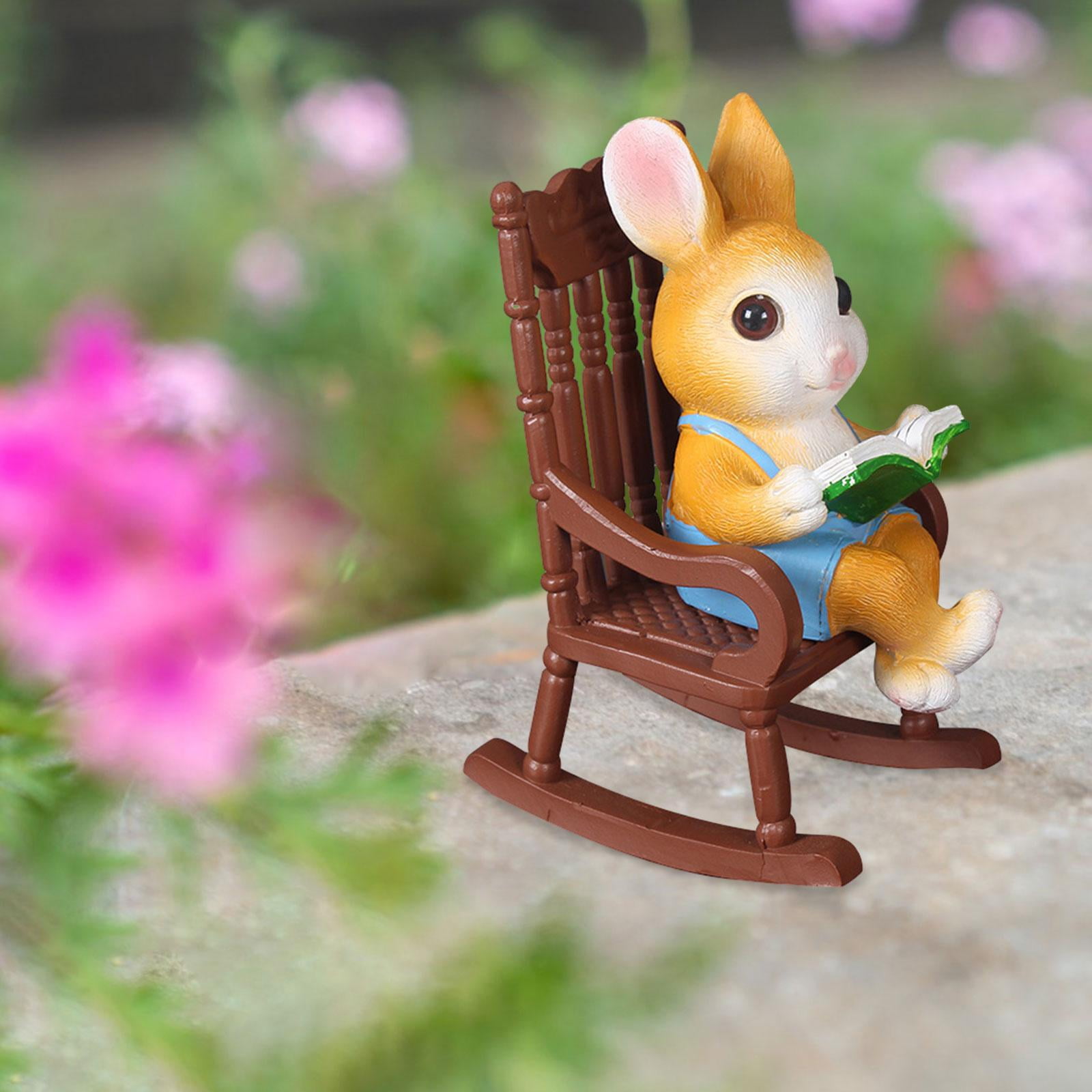 WLPZXP Garden Statue Animal Sculpture Cute Cartoon Creative Resin Tabletop Ornament for Male