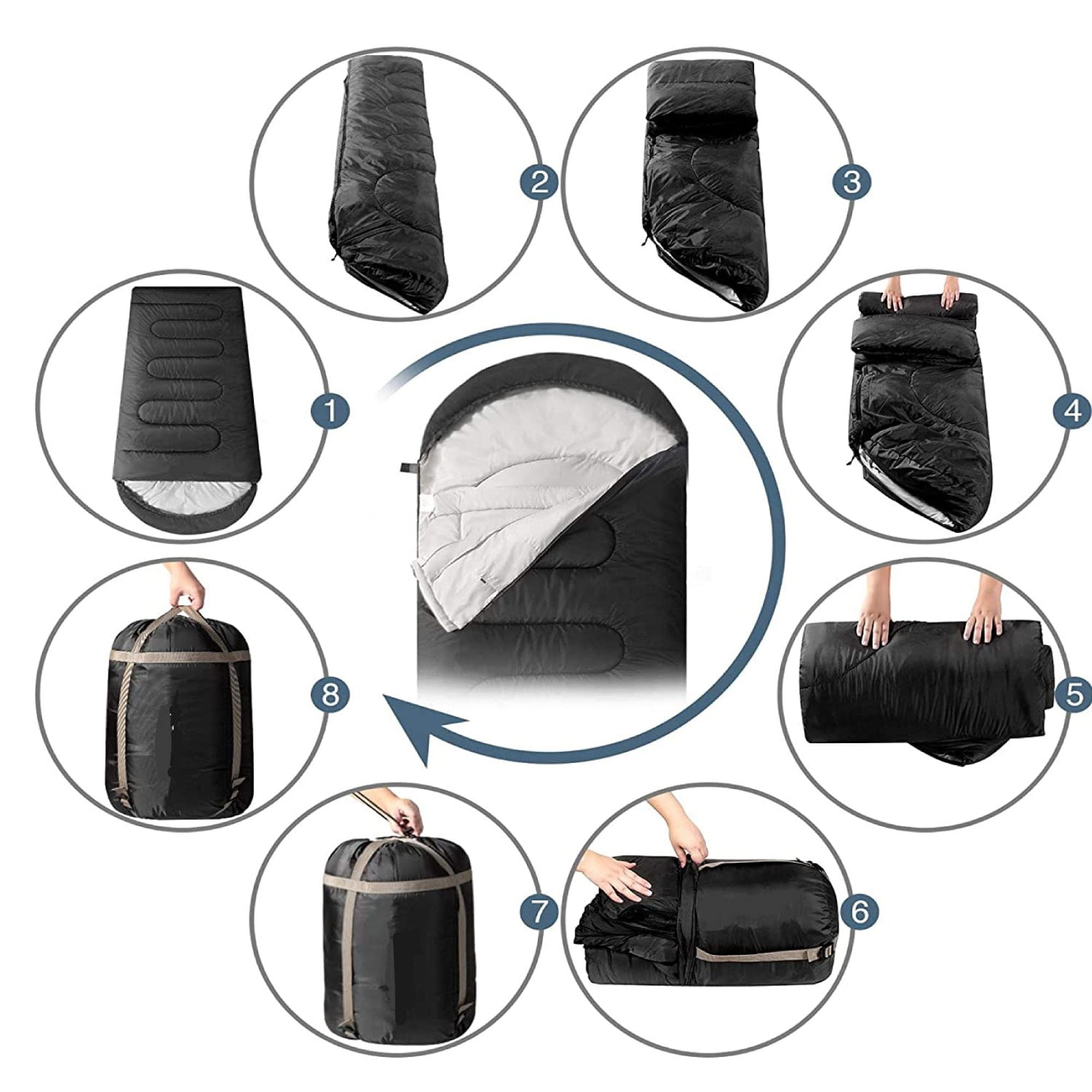 Trail Maker 10°C Waterproof Sleeping Bag, Black