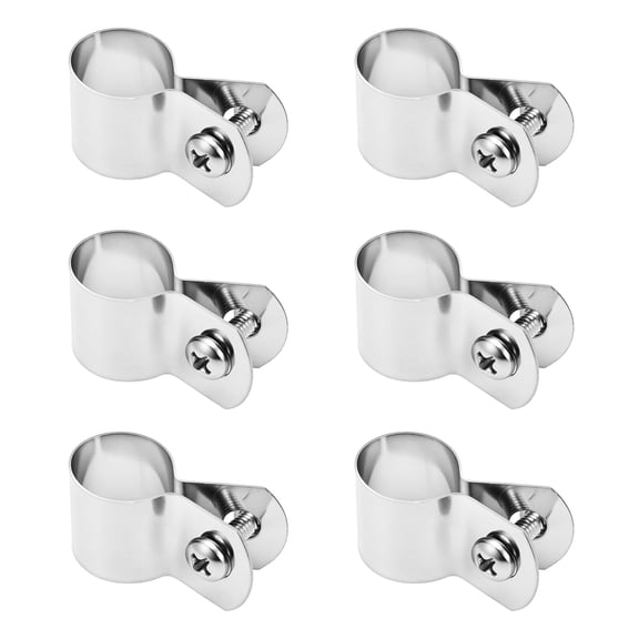 Uxcell 6-Pack Brace Bands Chain Link Fence Parts, 5/8 Inch Galvanized Steel Chain Link Brace Band with Bolts and Nuts for Fence/Gate