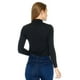 thumbnail image 3 of Sudadera Mujer Sin Capucha Con Olán y Cierre Cómoda Casual Negro negro G Incógnita 360064, 3 of 5